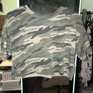 Womens Camo Crop Top